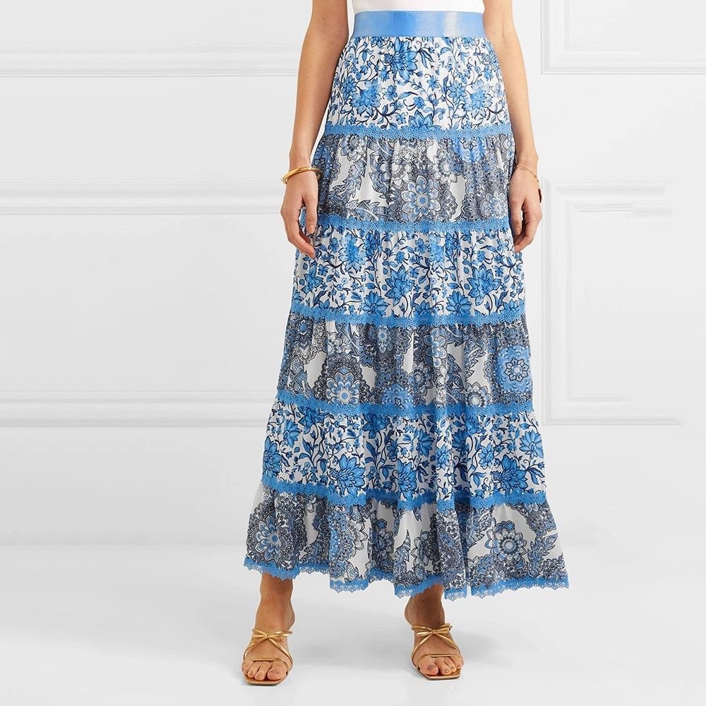 Alice & Olivia Floral Maxi Skirt